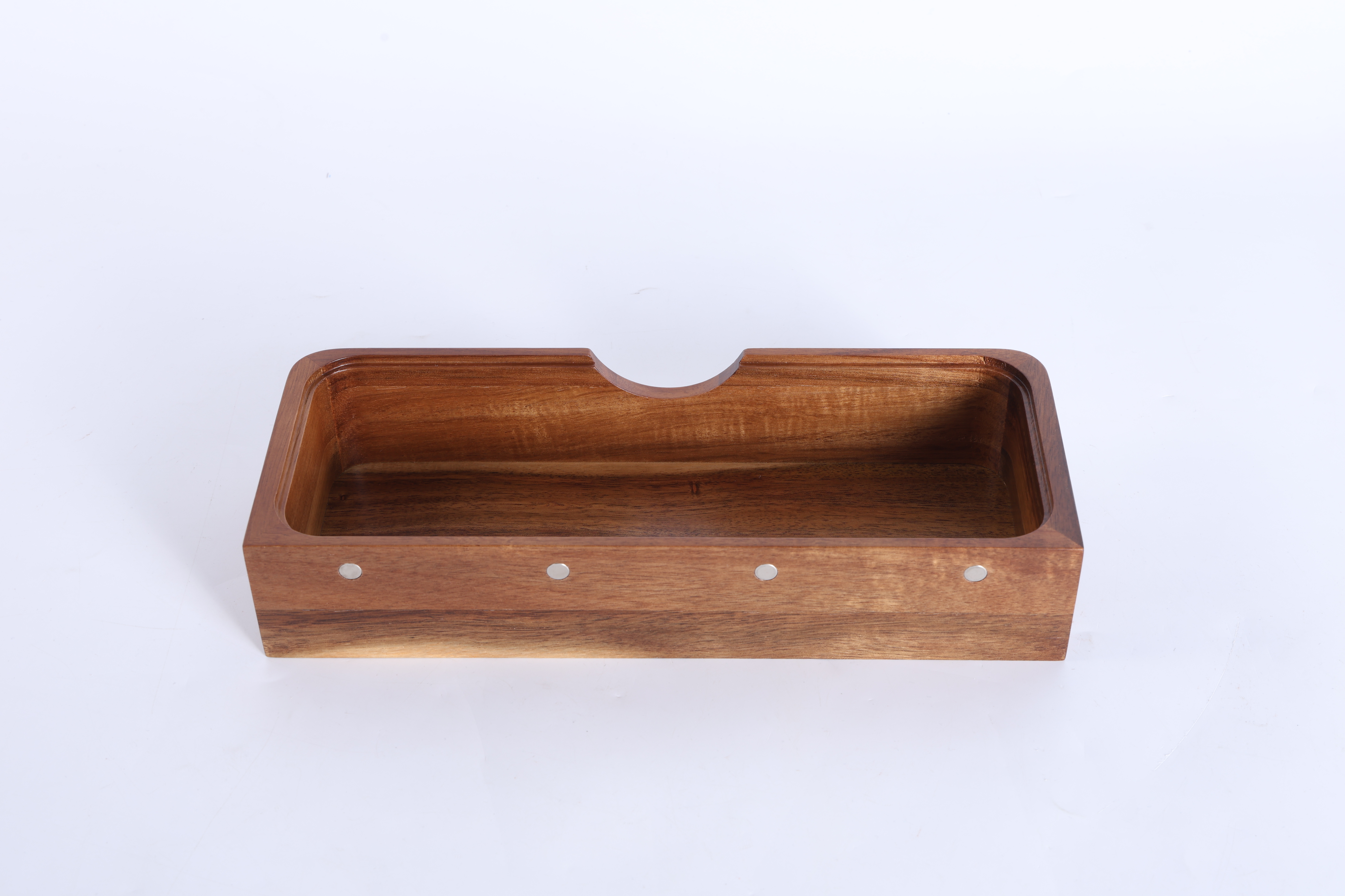 Acacia wood PrepTop module on a clean white background